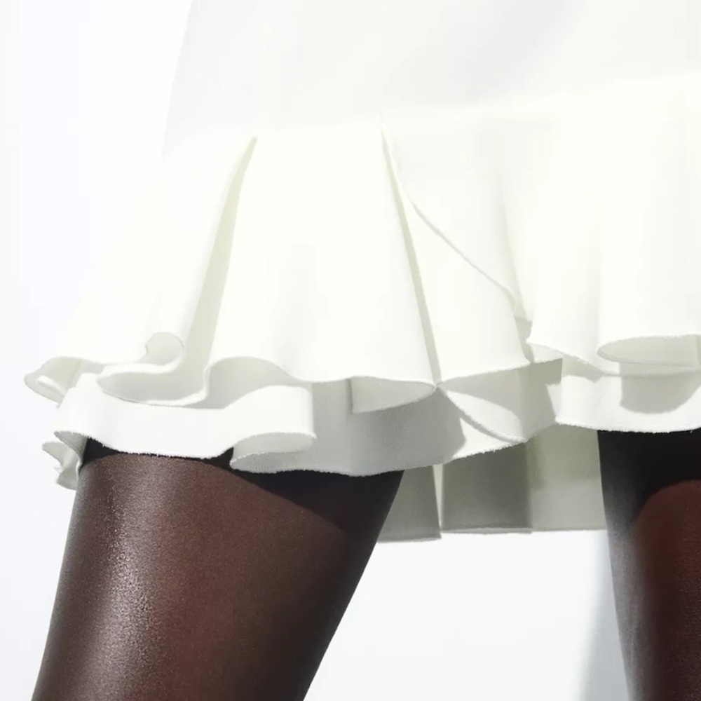 NWT🎉ZARA Ruffled Halter Mini Dress - L - Picture 3 of 7